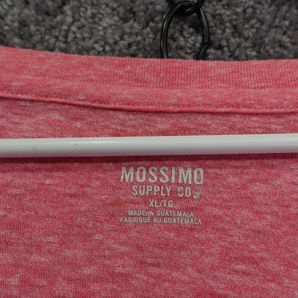Mossimo T Shirt Womens Extra Large Pink Heathered V Neck Short Sleeve Casual - Picture 2 of 6